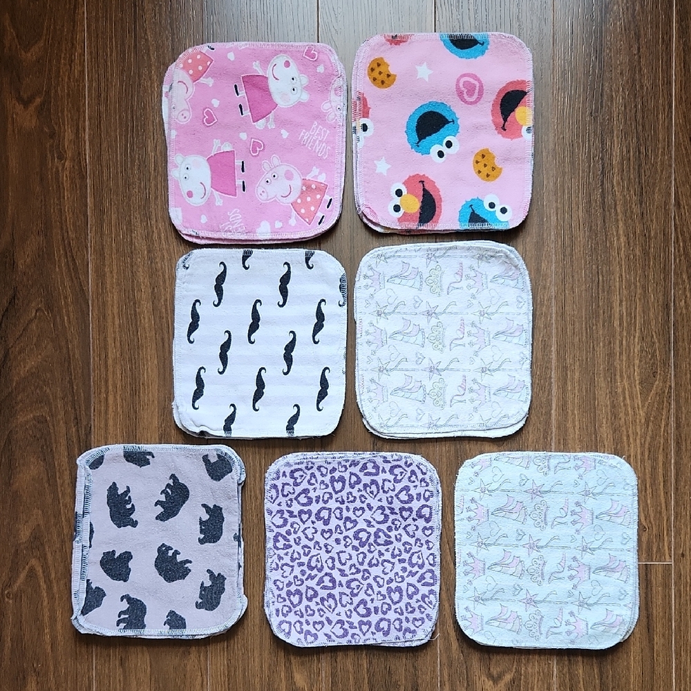 Reusable 2 Layer Cloth Baby Wipes